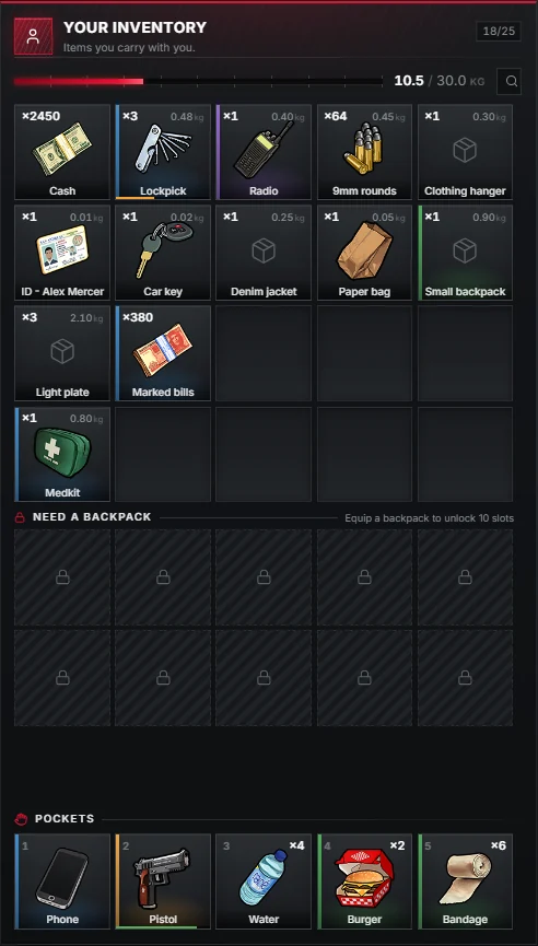 Your inventory